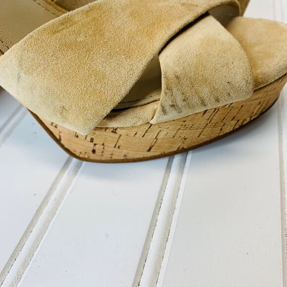 Botkier Plateau Nude Suede Platform Heels Sz 9 NWOT - Picture 5 of 9